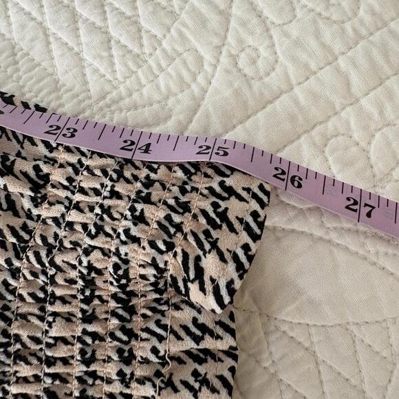 Adrianna Papell XL Stretch Pink Black Houndstooth Stretch Ruffled Collar Sleeve - Picture 5 of 15